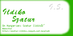 ildiko szatur business card